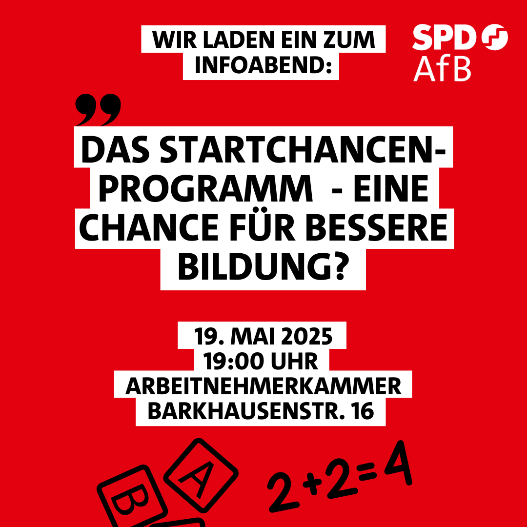 Infoabend “Das STARTCHANCEN-Programm – eine Chance für bessere Bildung?!” am 19. Mai 2025