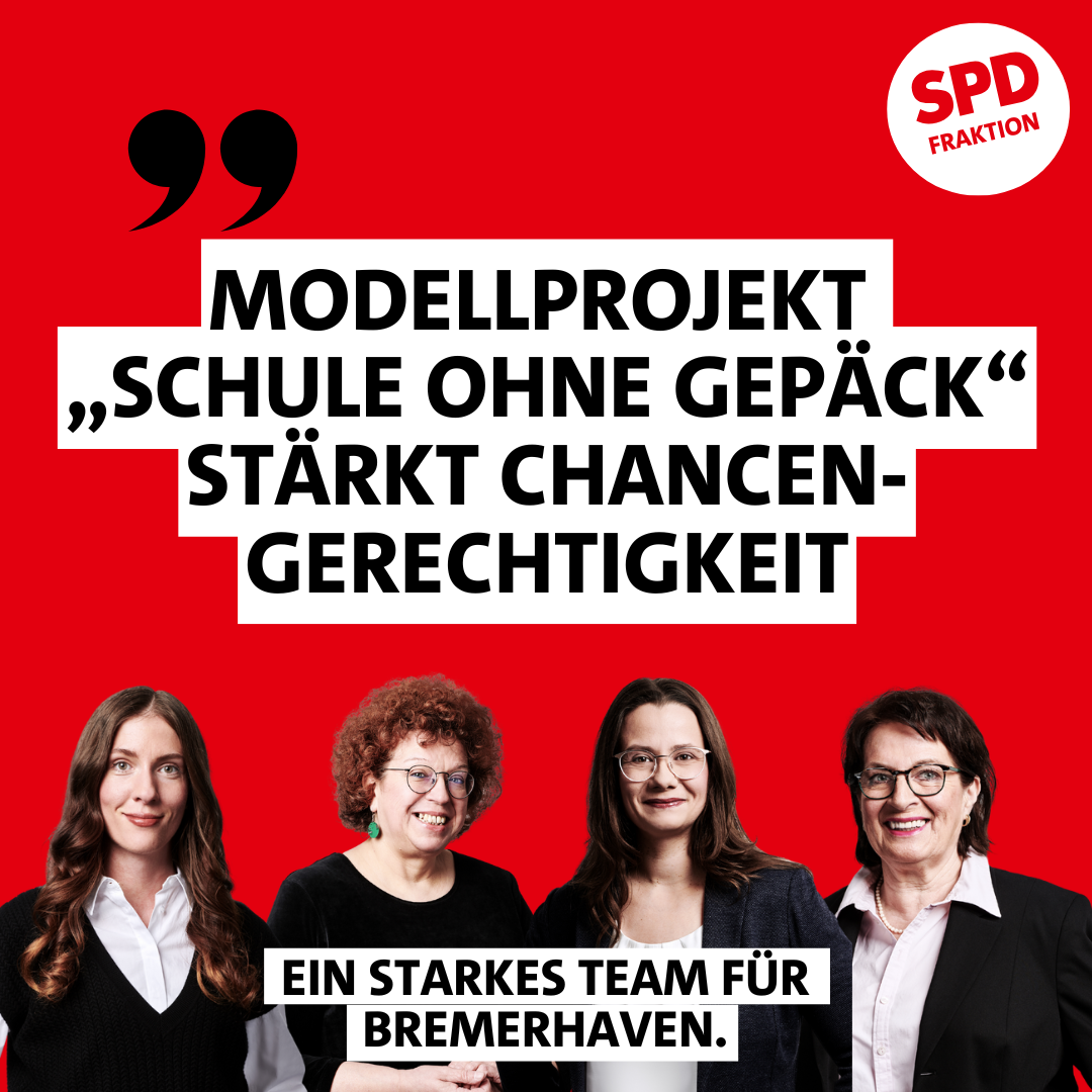 SPD-Fraktion: Modellprojekt „Schule ohne Gepäck“ stärkt Chancengerechtigkeit